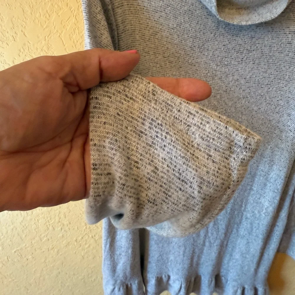 Vine & Love Gray Cowl Neck Sweater - Picture 3 of 6